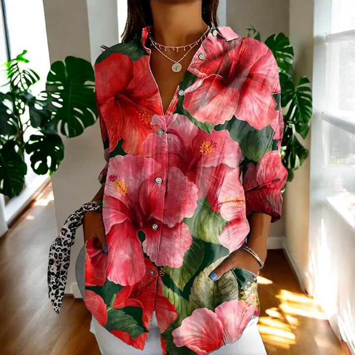 Miras - Vintage Blommig Somrig Vardagsblus