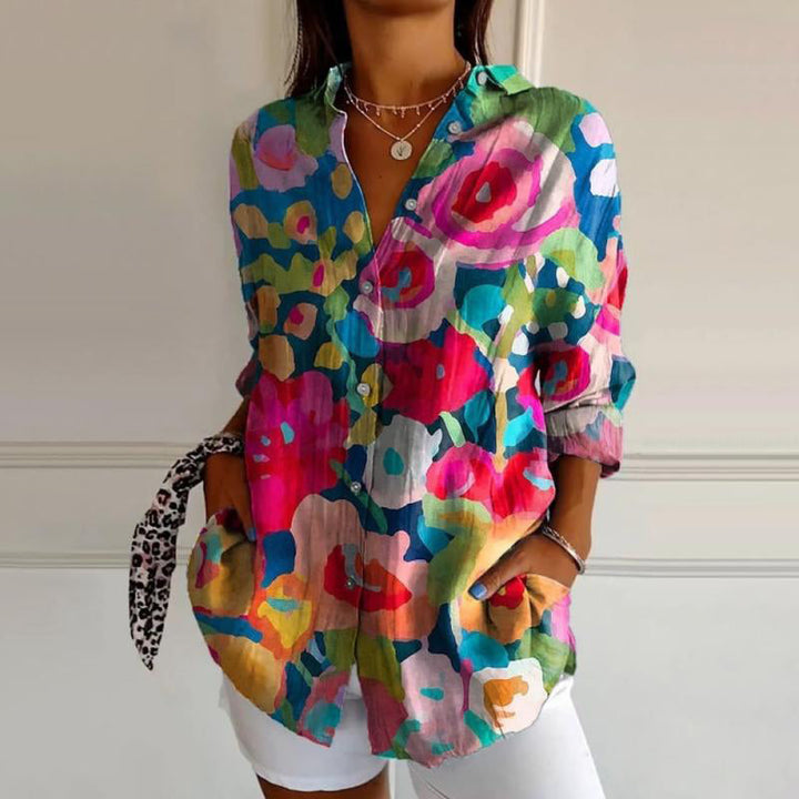 Miras - Vintage Blommig Somrig Vardagsblus